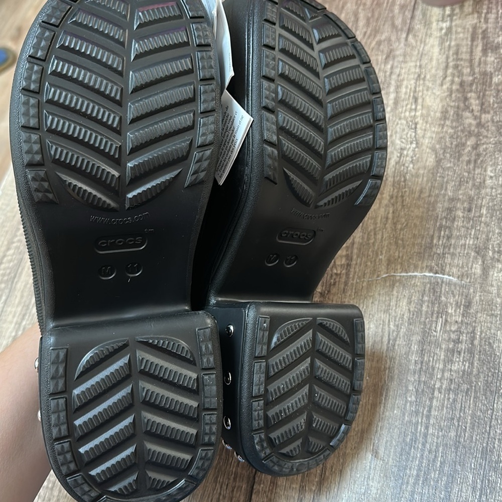 NWT Crocs Siren Studded Clog Heel Black Women's Size 13 Men’s Sz 11 - Picture 14 of 15
